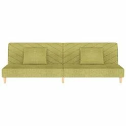 VidaXL Canapé-lit à 2 places avec deux oreillers Vert Tissu 9 VidaXL Canapé-lit à 2 places avec deux oreillers Vert Tissu -Canapés Soldes 2022 image 4 337599