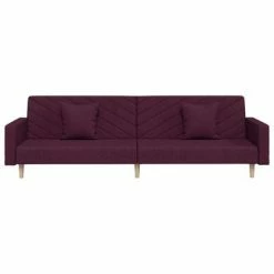 VidaXL Canapé-lit à 2 places avec deux oreillers Violet Tissu 9 VidaXL Canapé-lit à 2 places avec deux oreillers Violet Tissu -Canapés Soldes 2022 image 4 337615