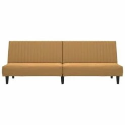 VidaXL Canapé-lit à 2 places Marron Velours -Canapés Soldes 2022 image 4 337647