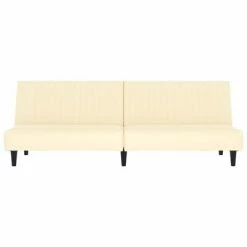 VidaXL Lit de jour à 2 places Crème Similicuir -Canapés Soldes 2022 image 4 337661