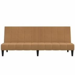VidaXL Canapé-lit à 2 places Taupe Tissu microfibre -Canapés Soldes 2022 image 4 340660