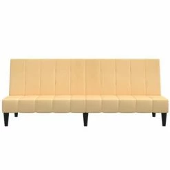 VidaXL Canapé-lit à 2 places Crème Tissu microfibre 9 VidaXL Canapé-lit à 2 places Crème Tissu microfibre -Canapés Soldes 2022 image 4 340664