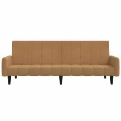 VidaXL Canapé-lit à 2 places Taupe Tissu microfibre -Canapés Soldes 2022 image 4 340666