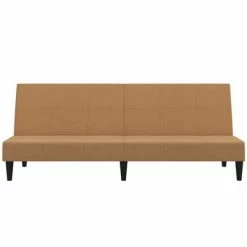 VidaXL Canapé-lit à 2 places Taupe Tissu microfibre -Canapés Soldes 2022 image 4 340672