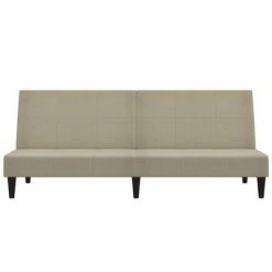 VidaXL Canapé-lit à 2 places Gris clair Tissu microfibre 9 VidaXL Canapé-lit à 2 places Gris clair Tissu microfibre -Canapés Soldes 2022 image 4 340673