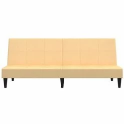 VidaXL Canapé-lit à 2 places Crème Tissu microfibre 9 VidaXL Canapé-lit à 2 places Crème Tissu microfibre -Canapés Soldes 2022 image 4 340676
