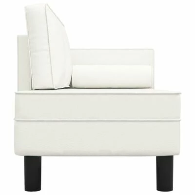 VidaXL Canapé-lit 2 places Crème Similicuir 4 VidaXL Canapé-lit 2 places Crème Similicuir – Image 4