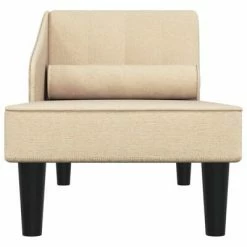 VidaXL Canapé-lit à 2 places Crème Tissu -Canapés Soldes 2022 image 4 340733