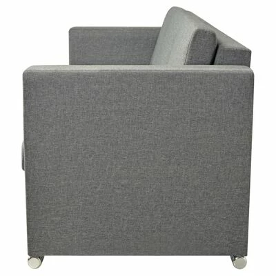 VidaXL Canapé à 3 places Tissu Gris clair 5 VidaXL Canapé à 3 places Tissu Gris clair – Image 5