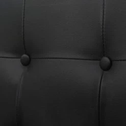 VidaXL Sofa à 2 places avec accoudoirs Cuir artificiel et acier Noir -Canapés Soldes 2022 image 5 245527