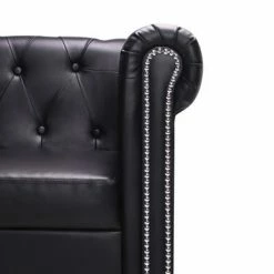 VidaXL Canapé Chesterfield en forme de L Cuir synthétique Noir -Canapés Soldes 2022 image 5 245536