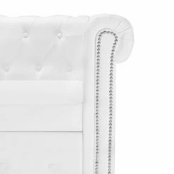 VidaXL Canapé Chesterfield en forme de L Cuir synthétique Blanc -Canapés Soldes 2022 image 5 245537