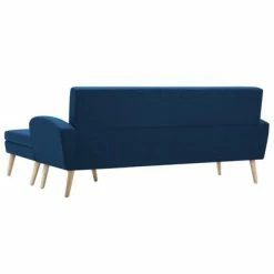 VidaXL Canapé d'angle Revêtement en tissu 186x136x79 cm Bleu -Canapés Soldes 2022 image 5 247001