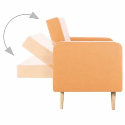 VidaXL Canapé Tissu Orange 5 VidaXL Canapé Tissu Orange – Image 5