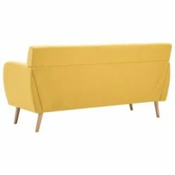 VidaXL Canapé à 3 places Revêtement en tissu 172x70x82 cm Jaune 10 VidaXL Canapé à 3 places Revêtement en tissu 172x70x82 cm Jaune -Canapés Soldes 2022 image 5 247127