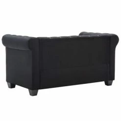 VidaXL Canapé à 2 places Tapisserie en velours 146x75x72 cm Noir 10 VidaXL Canapé à 2 places Tapisserie en velours 146x75x72 cm Noir -Canapés Soldes 2022 image 5 247137