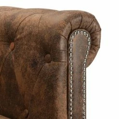 VidaXL Canapé Chesterfield en forme de L Cuir daim synthétique Marron 10 VidaXL Canapé Chesterfield en forme de L Cuir daim synthétique Marron -Canapés Soldes 2022 image 5 275223