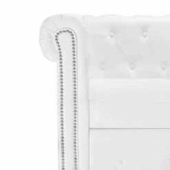 VidaXL Canapé Chesterfield en forme de L Cuir synthétique Blanc 10 VidaXL Canapé Chesterfield en forme de L Cuir synthétique Blanc -Canapés Soldes 2022 image 5 275225