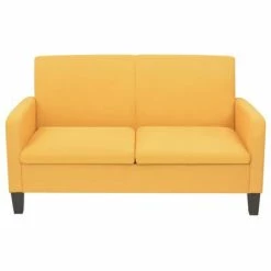 VidaXL Ensemble de canapés 2 pcs Tissu Jaune 10 VidaXL Ensemble de canapés 2 pcs Tissu Jaune -Canapés Soldes 2022 image 5 278214
