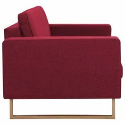 VidaXL Canapé à 3 places Tissu Rouge bordeaux 10 VidaXL Canapé à 3 places Tissu Rouge bordeaux -Canapés Soldes 2022 image 5 281394