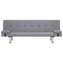 VidaXL Canapé-lit avec deux oreillers Gris clair Polyester 10 VidaXL Canapé-lit avec deux oreillers Gris clair Polyester -Canapés Soldes 2022 image 5 282183