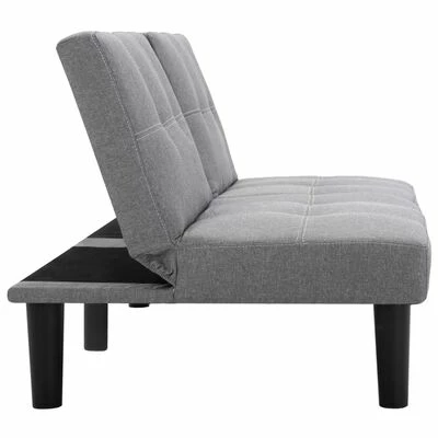 VidaXL Canapé à 2 places Gris clair Tissu 5 VidaXL Canapé à 2 places Gris clair Tissu – Image 5