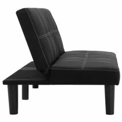 VidaXL Canapé à 2 places Noir Tissu -Canapés Soldes 2022 image 5 284754