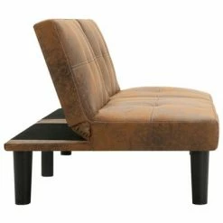 VidaXL Canapé à 2 places Marron Similicuir daim 10 VidaXL Canapé à 2 places Marron Similicuir daim -Canapés Soldes 2022 image 5 284761