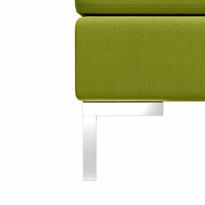 VidaXL Canapé d'angle sectionnel avec coussin Tissu Vert 5 VidaXL Canapé d'angle sectionnel avec coussin Tissu Vert – Image 5