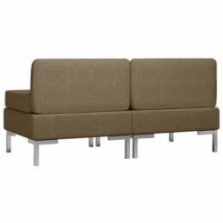 VidaXL Canapés centraux sectionnels 2 pcs et coussins Tissu Marron 10 VidaXL Canapés centraux sectionnels 2 pcs et coussins Tissu Marron -Canapés Soldes 2022 image 5 287023