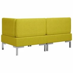 VidaXL Ensemble de canapé 2 pcs Tissu Jaune 10 VidaXL Ensemble de canapé 2 pcs Tissu Jaune -Canapés Soldes 2022 image 5 287037