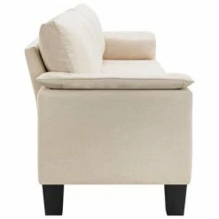 VidaXL Canapé à 4 places Crème Tissu 10 VidaXL Canapé à 4 places Crème Tissu -Canapés Soldes 2022 image 5 287092