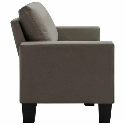 VidaXL Canapé à 3 places Taupe Tissu 5 VidaXL Canapé à 3 places Taupe Tissu – Image 5