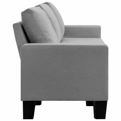 VidaXL Canapé à 5 places Gris clair Tissu 5 VidaXL Canapé à 5 places Gris clair Tissu – Image 5