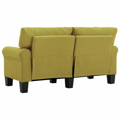 VidaXL Canapé à 2 places Vert Tissu 5 VidaXL Canapé à 2 places Vert Tissu – Image 5
