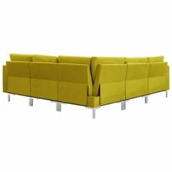 VidaXL Ensemble de canapés 5 pcs Tissu Jaune -Canapés Soldes 2022 image 5 287197