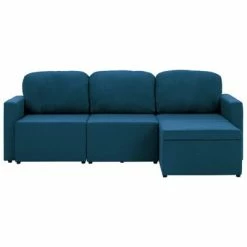 VidaXL Canapé-lit modulaire 3 places Bleu Tissu 10 VidaXL Canapé-lit modulaire 3 places Bleu Tissu -Canapés Soldes 2022 image 5 288787