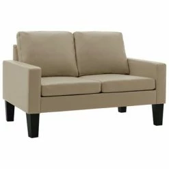 VidaXL Ensemble de canapés 2 pcs Cappuccino Similicuir -Canapés Soldes 2022 image 5 3056682