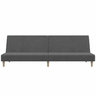 VidaXL Canapé-lit à 2 places avec repose-pied Gris clair Tissu 5 VidaXL Canapé-lit à 2 places avec repose-pied Gris clair Tissu – Image 5