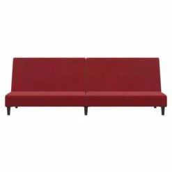 VidaXL Canapé-lit à 2 places avec repose-pied Rouge bordeaux Velours -Canapés Soldes 2022 image 5 3080495