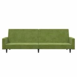VidaXL Canapé-lit à 2 places avec repose-pied Vert clair Velours 10 VidaXL Canapé-lit à 2 places avec repose-pied Vert clair Velours -Canapés Soldes 2022 image 5 3080504