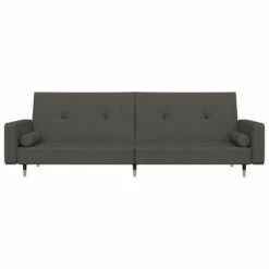 VidaXL Canapé-lit à 2 places avec repose-pied Gris foncé Velours 10 VidaXL Canapé-lit à 2 places avec repose-pied Gris foncé Velours -Canapés Soldes 2022 image 5 3080525