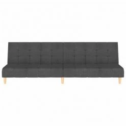 VidaXL Canapé-lit à 2 places avec repose-pied Gris foncé Tissu 10 VidaXL Canapé-lit à 2 places avec repose-pied Gris foncé Tissu -Canapés Soldes 2022 image 5 3080535