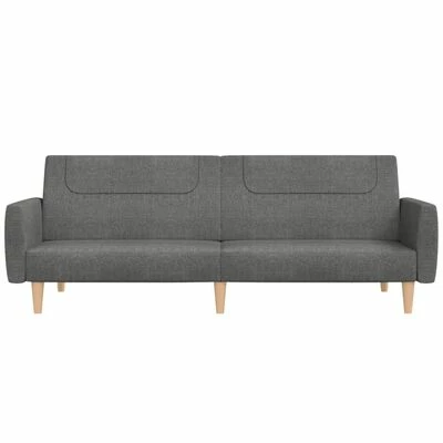 VidaXL Canapé-lit à 2 places avec repose-pied Gris clair Tissu 5 VidaXL Canapé-lit à 2 places avec repose-pied Gris clair Tissu – Image 5