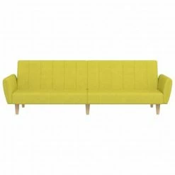 VidaXL Canapé-lit à 2 places avec repose-pied Vert Tissu -Canapés Soldes 2022 image 5 3080714