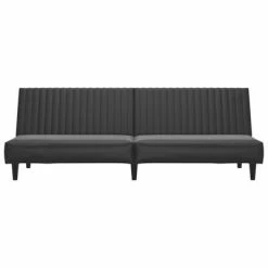 VidaXL Canapé-lit à 2 places avec repose-pied Noir Similicuir 10 VidaXL Canapé-lit à 2 places avec repose-pied Noir Similicuir -Canapés Soldes 2022 image 5 3081875