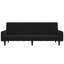 VidaXL Canapé-lit à 2 places avec tabouret Noir Tissu microfibre 10 VidaXL Canapé-lit à 2 places avec tabouret Noir Tissu microfibre -Canapés Soldes 2022 image 5 3121292