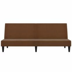 VidaXL Canapé-lit à 2 places avec tabouret Marron Tissu microfibre 10 VidaXL Canapé-lit à 2 places avec tabouret Marron Tissu microfibre -Canapés Soldes 2022 image 5 3121294