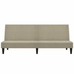 VidaXL Canapé-lit à 2 places avec tabouret Gris clair Tissu microfibre 10 VidaXL Canapé-lit à 2 places avec tabouret Gris clair Tissu microfibre -Canapés Soldes 2022 image 5 3121296