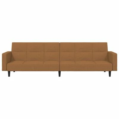 VidaXL Canapé-lit à 2 places avec tabouret Taupe Tissu microfibre 5 VidaXL Canapé-lit à 2 places avec tabouret Taupe Tissu microfibre – Image 5